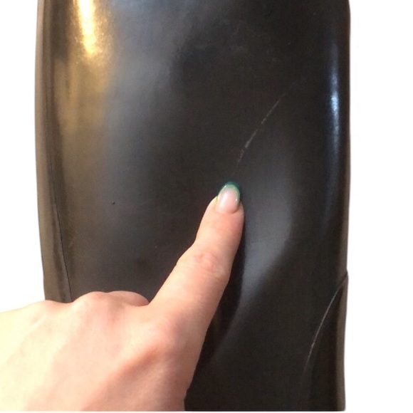 Hunter Black Rubber Wellington Rain Boots - Picture 4 of 9